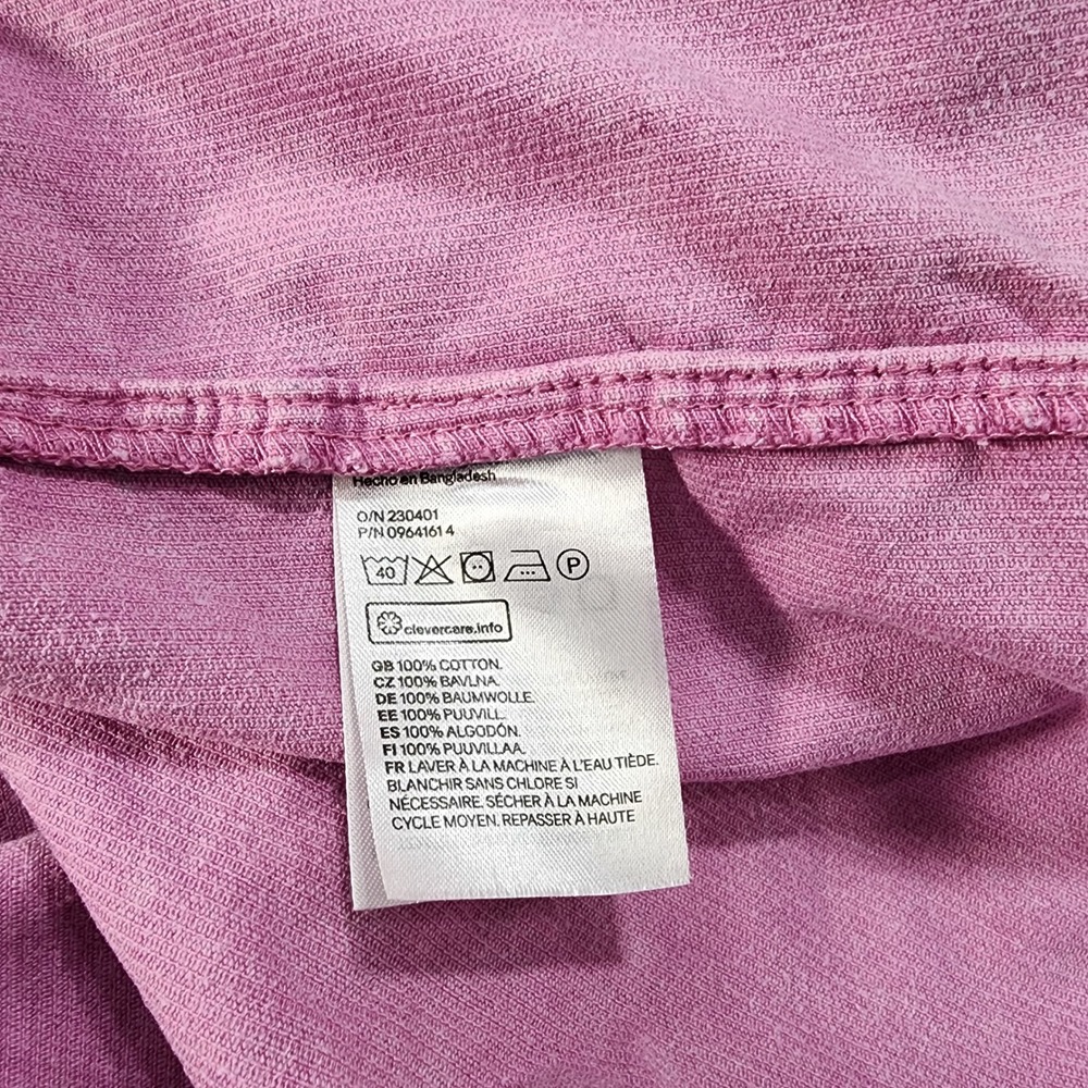 H&M Divided Womens Pink Corduroy Oversized Button Down/ front pock Shirt Large L - Picture 6 of 10